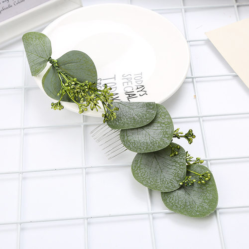 Forest style Green Leaf Bridal Handmade Headwear Hair Strap