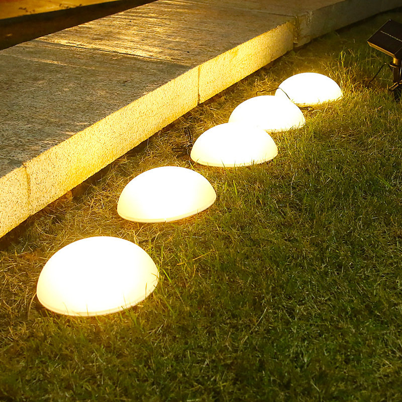 Solar powered one to five hemisphere light outdoor light pa