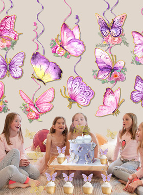 Party Decoration Butterfly Theme Decorative Pendant Hanging