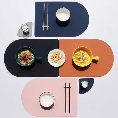 Nordic style household leather placemats, hotel restaurant