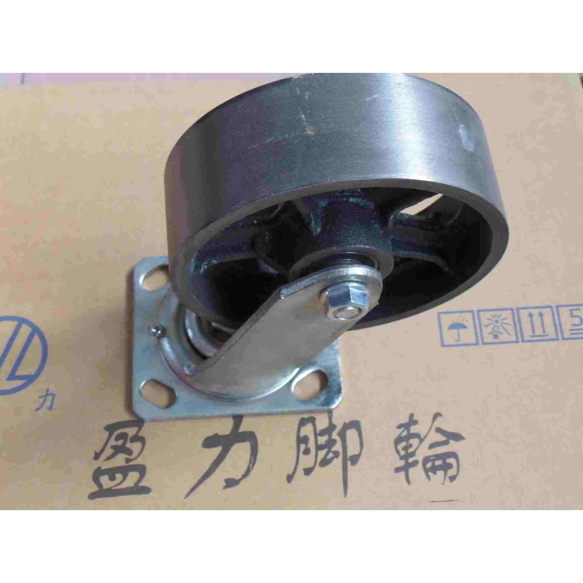 4寸重型超耐磨全铁轮 耐高温轮 4*2脚轮 /万向轮 搬运车专用轮