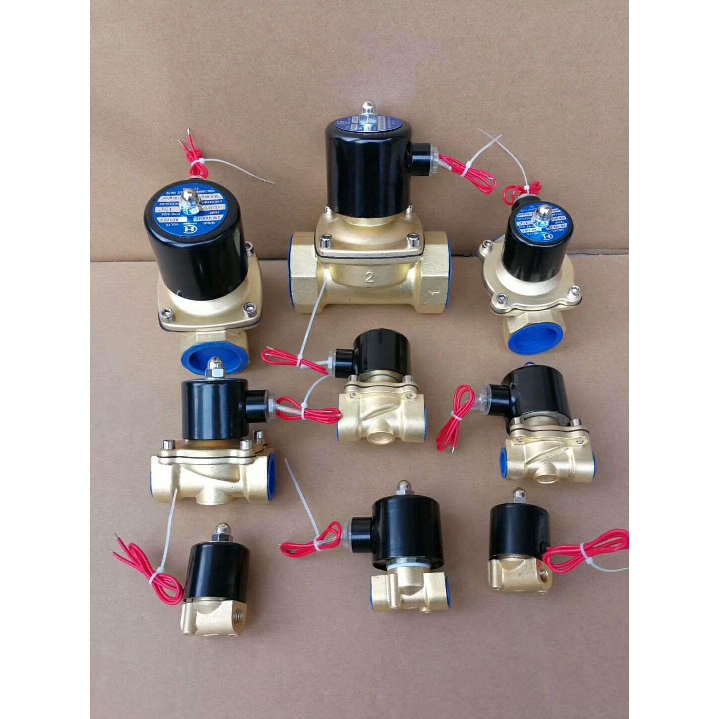 铜丝口电磁阀 内螺纹全铜水阀 铜线圈 常闭式AC220V DF DN15-DN50