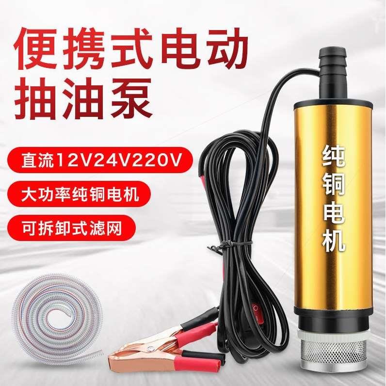 德国进口电动抽油泵12V直流柴油加油机24v潜水泵油抽子加油枪220v