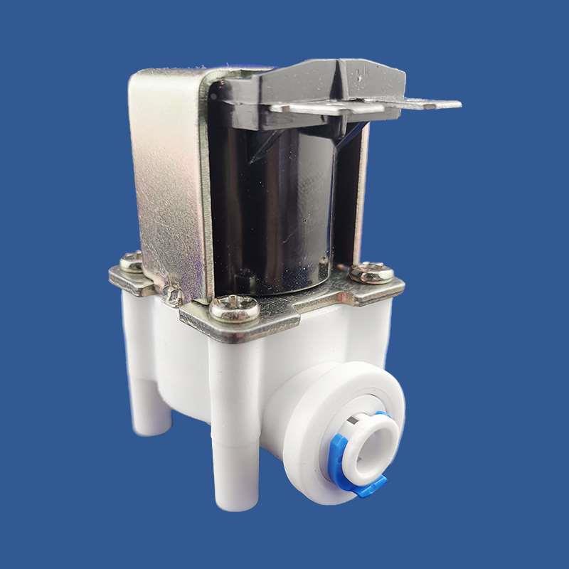 以赛2分快插电磁阀DC12VDC24V进水电磁阀净水器2分PE管电磁阀门