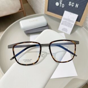 丹阳超轻无螺丝纯钛潮流复古林德超轻纯钛近视变色眼镜框9717