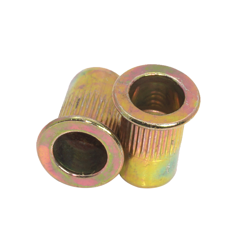 镀彩锌平头拉铆螺母竖纹拉卯螺丝帽铆螺母M3M4M5M6M8M10M12