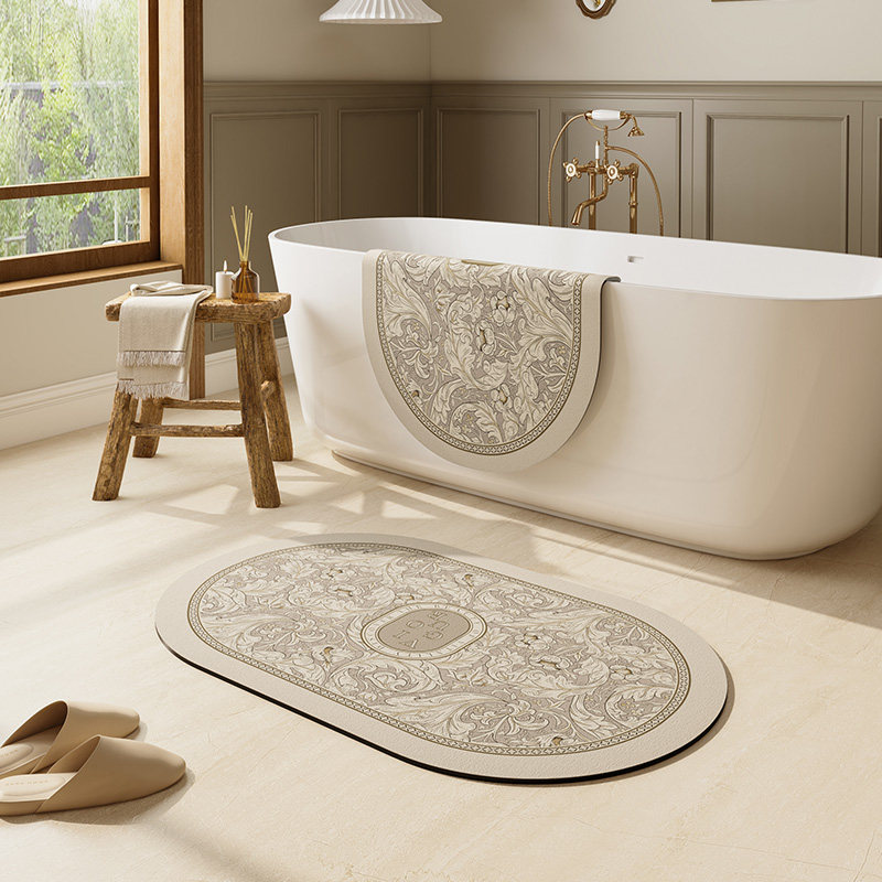 瑞士美式浴室防滑地垫洗手间门口卫生间吸水速干脚垫卫浴厕所门垫