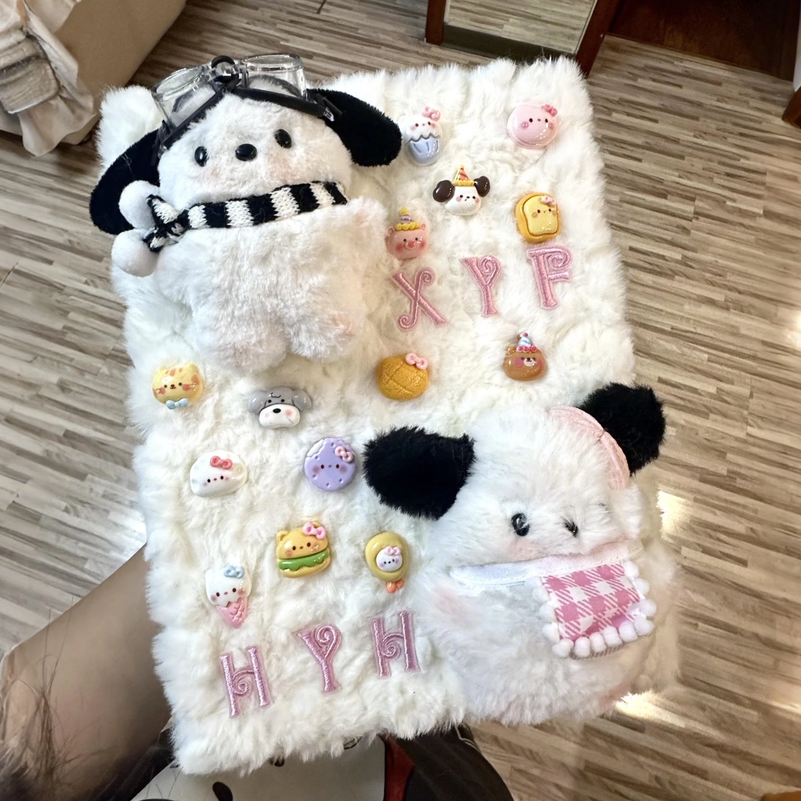 毛绒封面风琴本半成品diy材料包折叠相册本情侣机关纪念册送女友