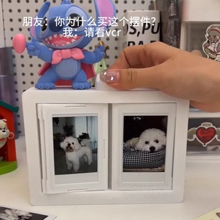 拍立得小卡展示架旋转翻页相册照片收纳创意相框桌面摆件送女朋友