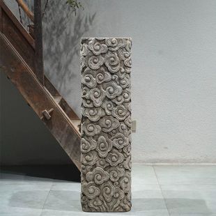 石雕祥云柱仿古高台柱中式古建青石石柱石花架盆景花台柱装饰柱
