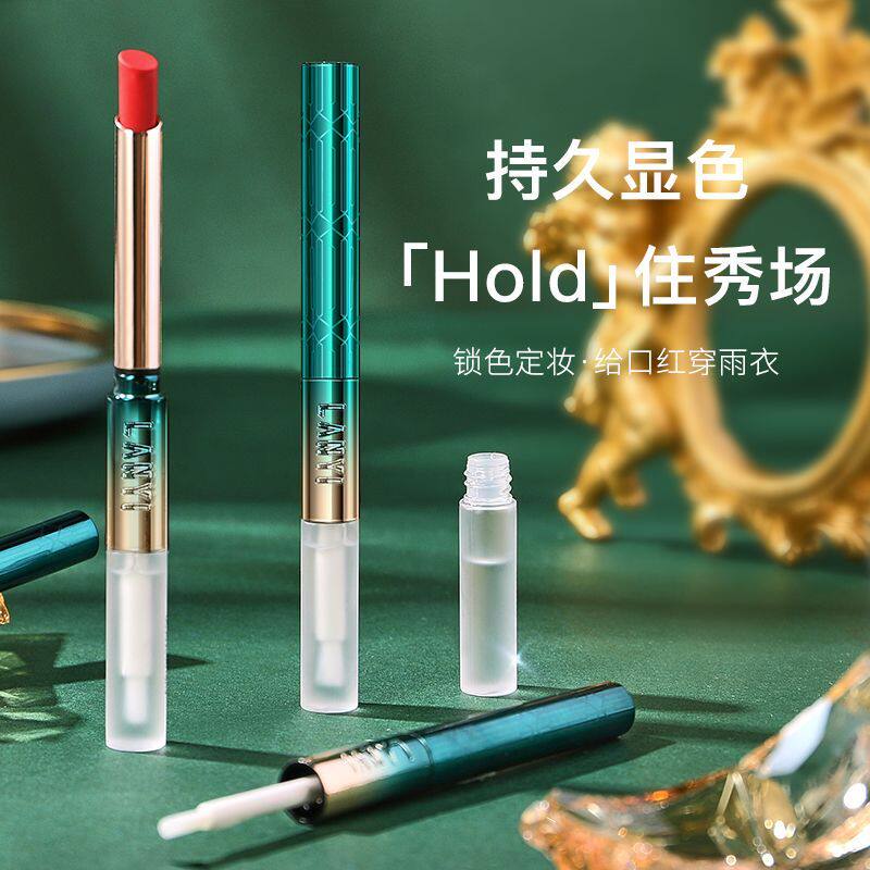 不掉色不沾杯不脱色温柔小细管肉桂色显白口红雨衣哑光防水滋润