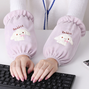 儿童袖套可爱秋冬防污耐脏羽绒服护袖工作办公室套袖学生防脏袖头