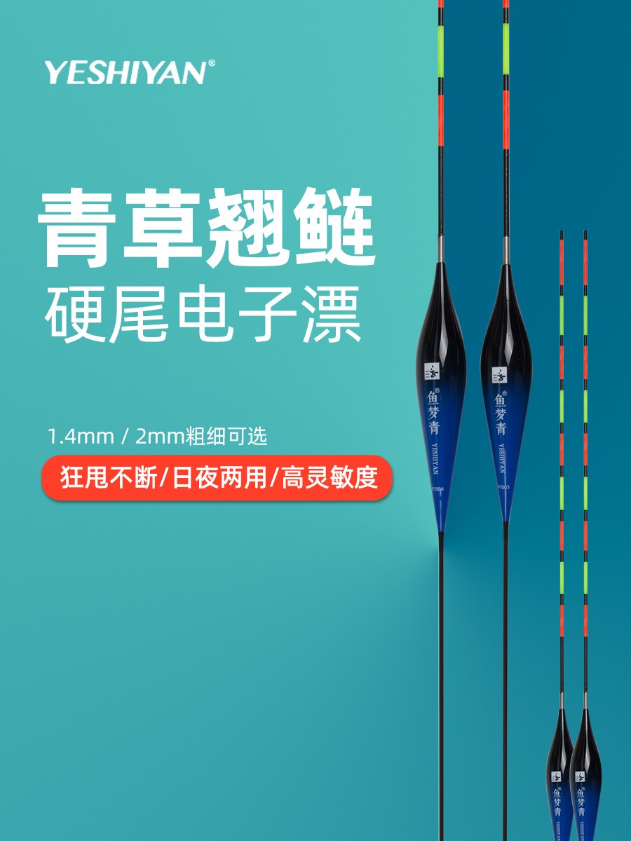 鱼梦青硬尾电子漂夜光漂日夜两用青鱼高端夜光浮漂鲢鳙浮漂水库