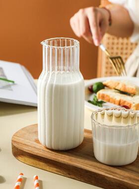 硼硅创意一0001人饮璃杯茶耐壶套高杯水果茶杯子饮品杯热玻高颜值