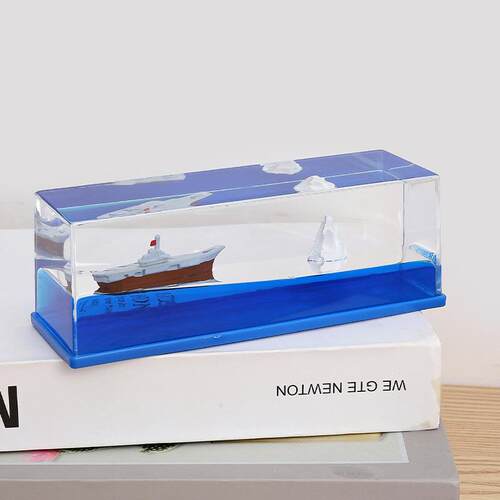 意游轮N1122流漂流创瓶学生减压桌面玩具沙摆体件黑珍珠号海盗船