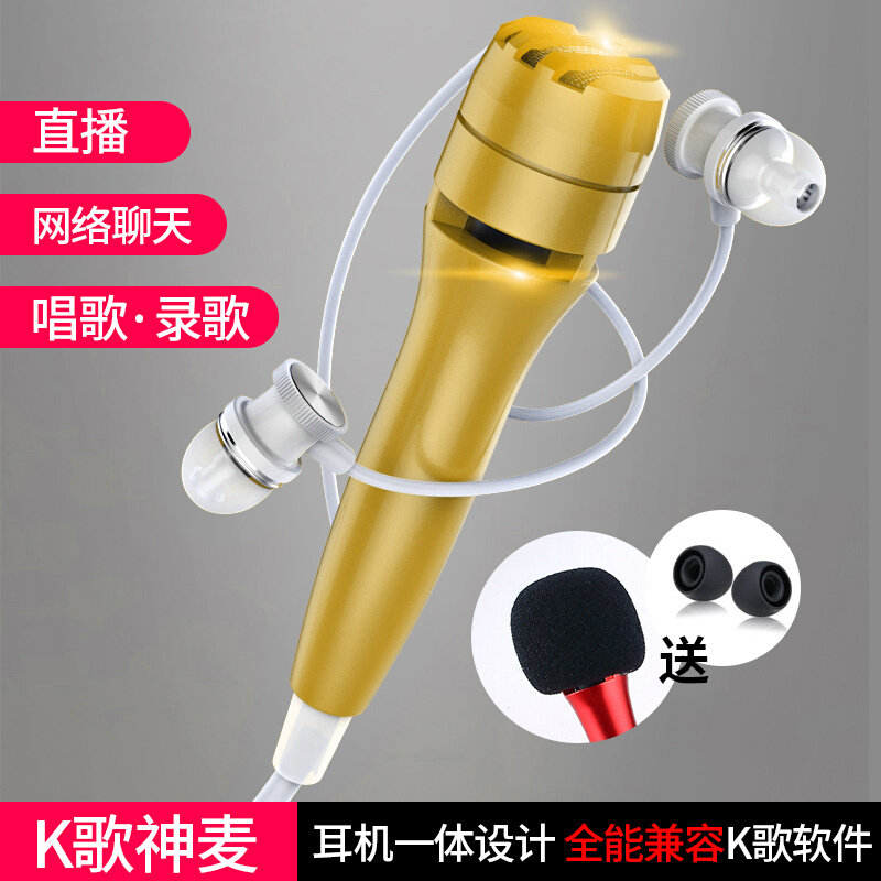 迷你麦克风全民K歌耳机唱歌神器直播主播手机安卓扁口Type-C