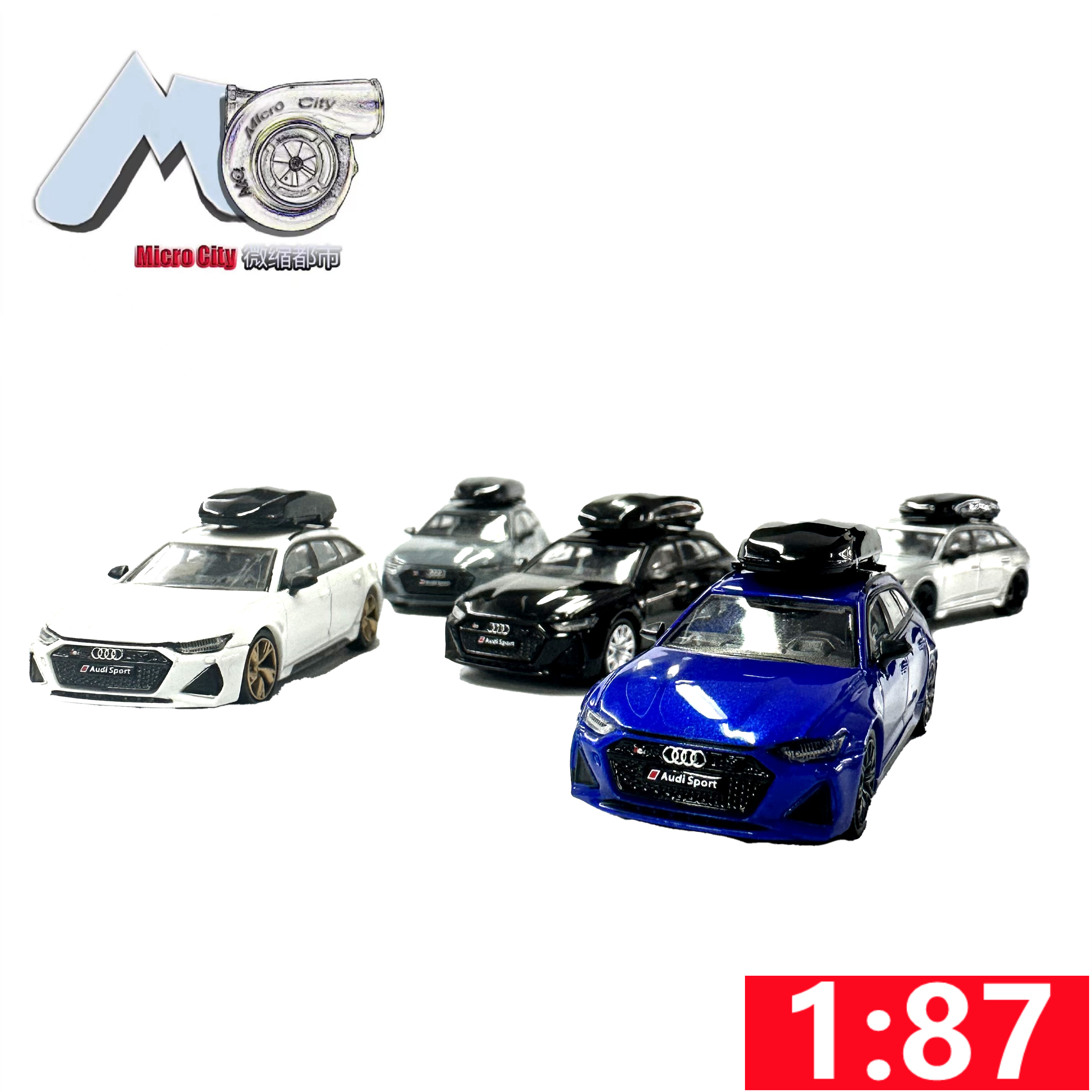 微缩都市塑料1：87奥迪RS6行李架