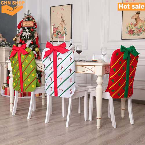 Christmas chair cover Christmas decorations Gift Box Chair