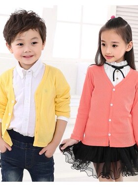 kids sweaters children cardigan boys girls long sleeve 开衫