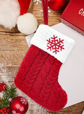 Christmas Letter Knitting Socks Snowflake Stocking 2023 Chri