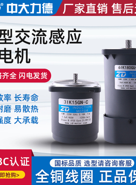 ZD中大微型交流光电机6/10/15/25/40/60/90/120/200W齿轮减速马达