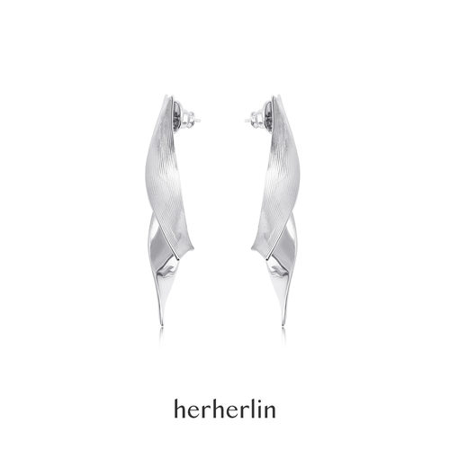 herherlin原创波纹丝带耳环