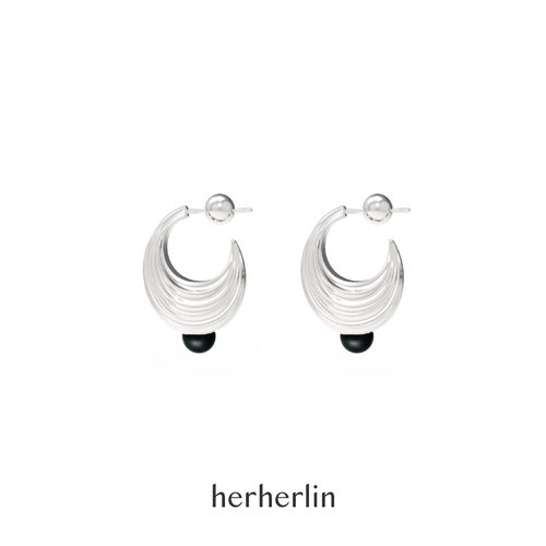 herherlin原创银女珍珠优雅耳环
