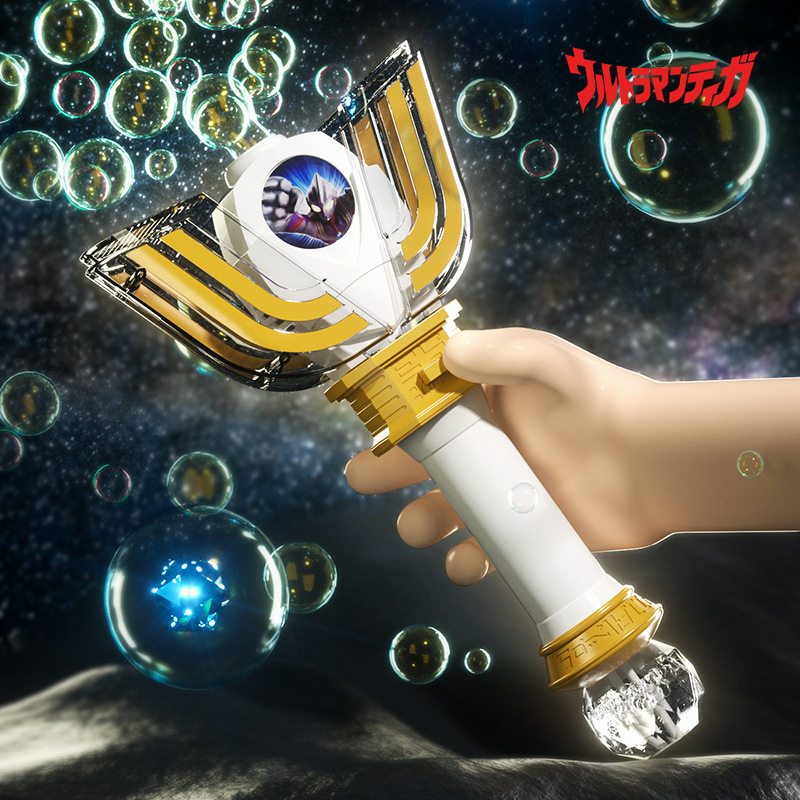 奥特曼吹泡泡机儿童手持棒2023网红新爆款婴儿无毒神光棒电动玩具