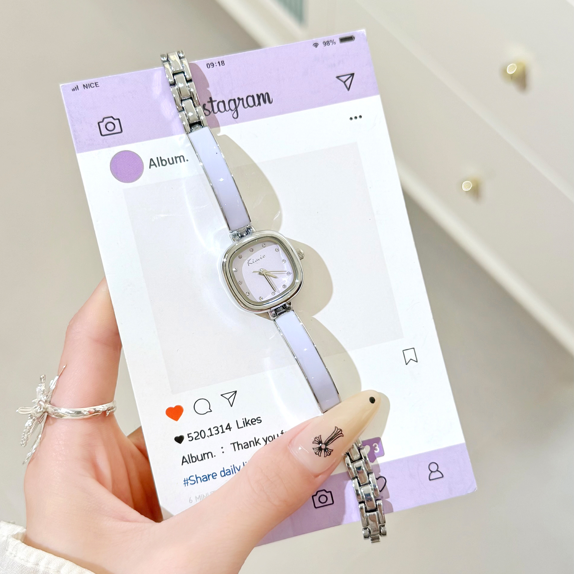 金米欧小方糖方形手镯式手表女款