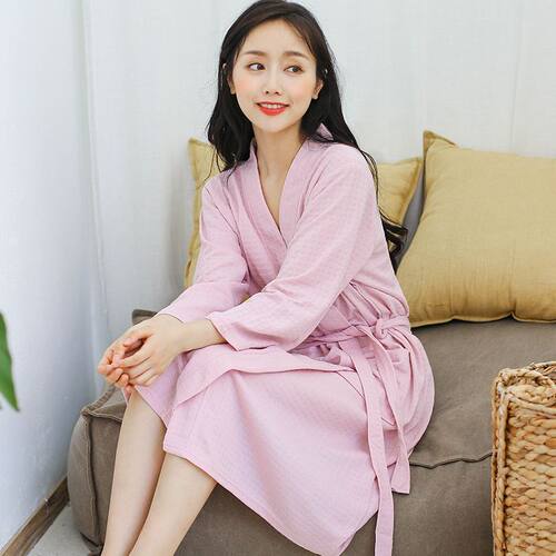 美梦春夏季浴袍女薄款美容院养生馆专用吸水速干睡袍男士四季通用