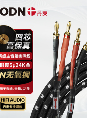 丹麦同顿 6N无氧纯铜发烧喇叭线音箱线 HiFi功放CD胆机连接音响线