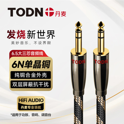 丹麦同顿吉他6.5大三芯对录线
