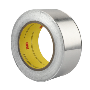 3M425铝箔胶带耐高温加厚铝箔胶粘带强弱电屏蔽电镀遮蔽无衬纸铝箔胶带金属密封导热高温阻燃防水自粘单面胶