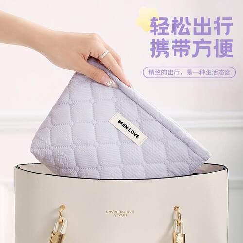 新绮款高颜值洗漱纹化妆包一个起批可爱女生纳包旅行便携收式润语