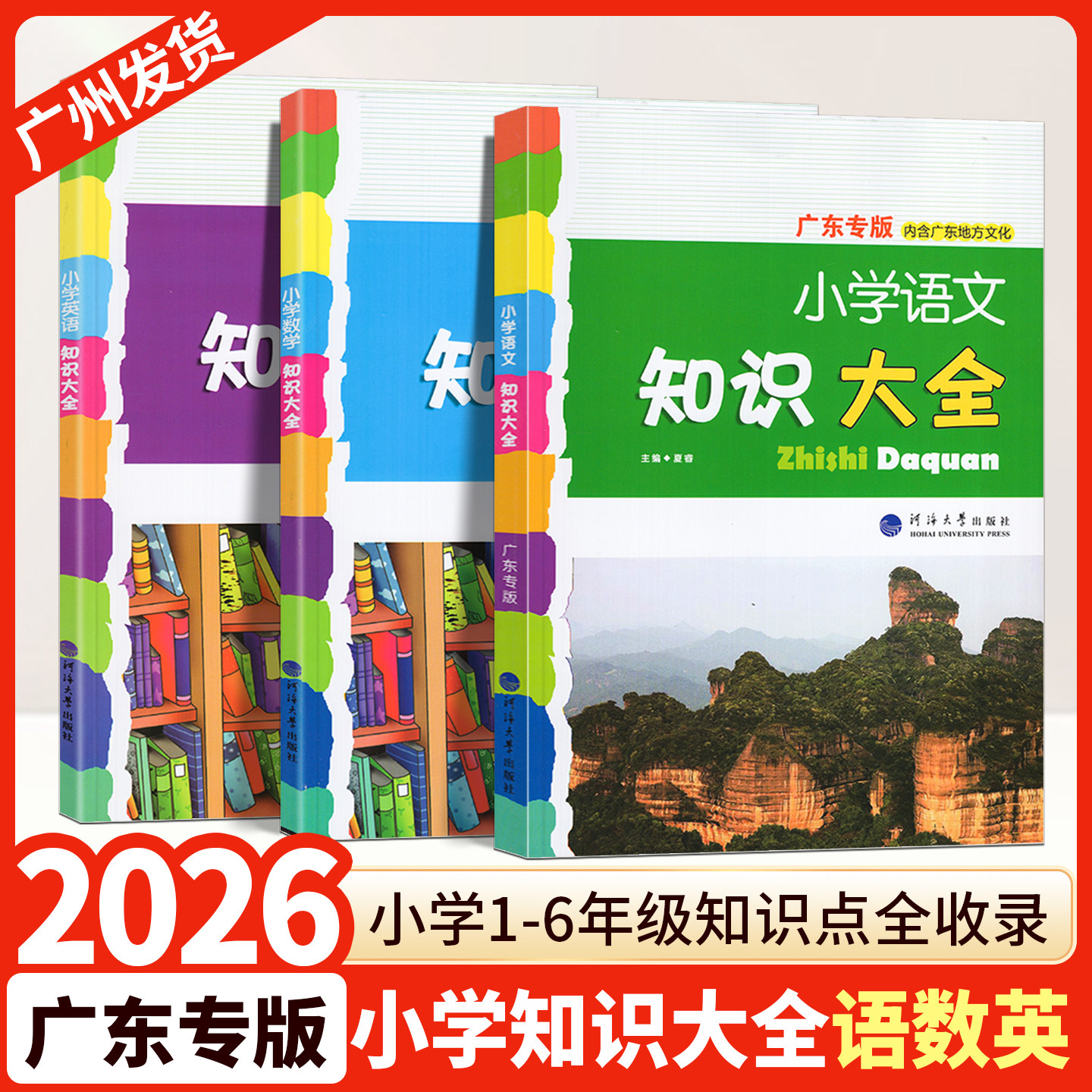 2026新版 小学语文知识大全语文数学英语知识大全广东专版内含广东地方文化全国版六年级小升初小考知识集锦小学通用经纶学典
