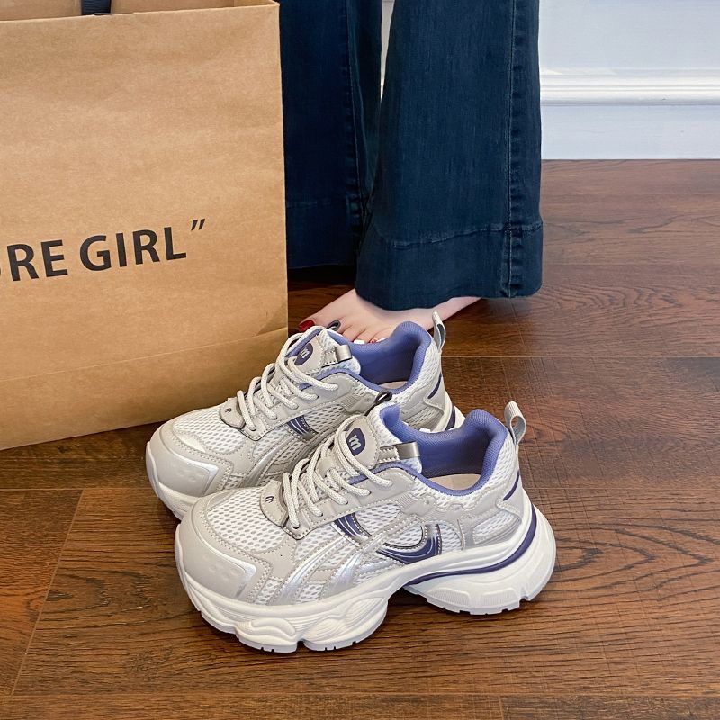 夏季镂空单网男童运动鞋旋纽扣儿童鞋子透气跑步鞋时尚女童老爹鞋