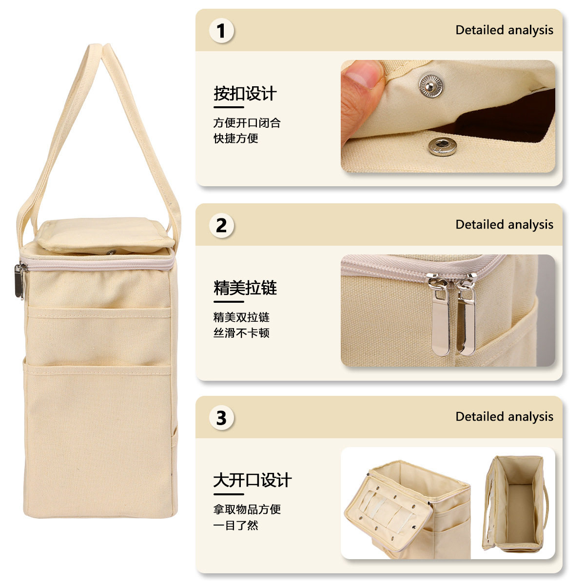 新款家用毛线收纳包便携物储编制袋棒针大容量工具包纱线手提式,收纳整理,包包收纳袋,淘宝优惠券,粉丝福利购,淘宝优惠卷