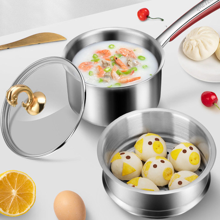 厂家批发加厚不锈钢热奶锅锅辅不锈钢家用锅宝宝316食泡面奶锅,厨房/烹饪用具,奶锅,淘宝优惠券,粉丝福利购,淘宝优惠卷