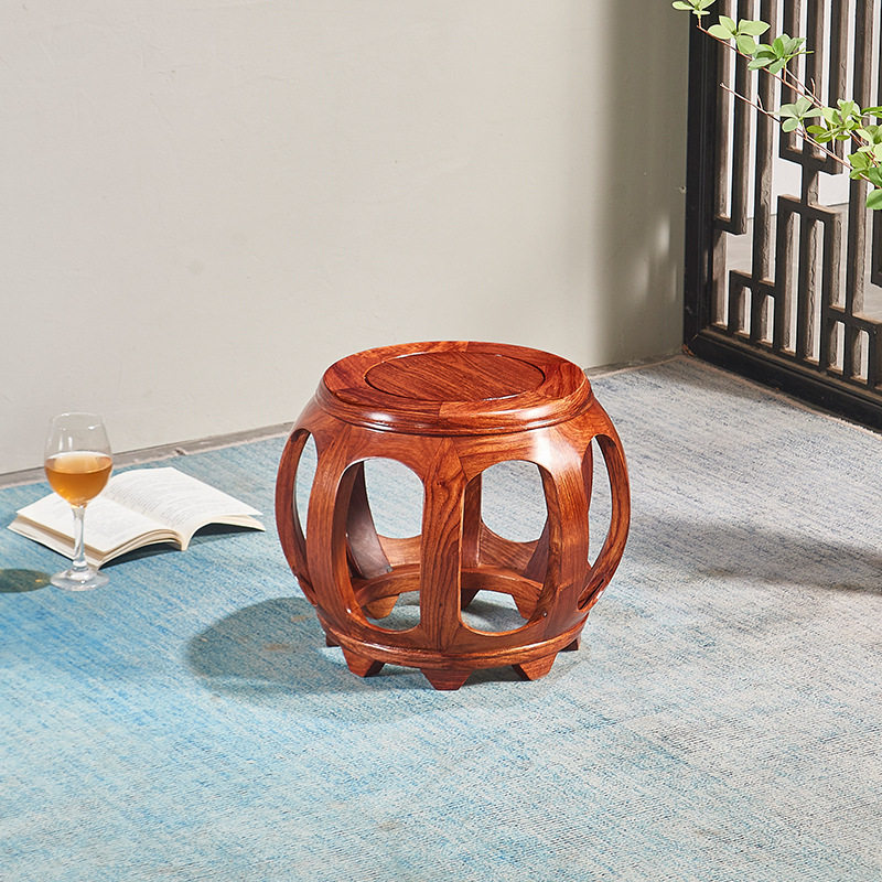 红木刺猬紫檀圆鼓凳子号换鞋实木中式凳子凳儿童高大小餐椅仿古,住宅家具,红木椅凳,淘宝优惠券,粉丝福利购,淘宝优惠卷