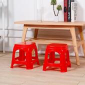 家用红凳子加厚塑料椅子厚聚餐桌红板凳高超
