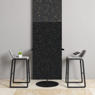 水磨石瓷砖600×1200mm哑光艺术背景墙卫生间个性黑色防滑地板砖