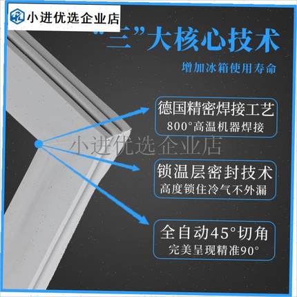 \民生适用冰箱门密封条胶条门封条F磁性密封圈封闭皮条通用配件