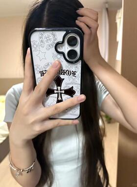 高级十架适iPhPox果/手7爆4/13全韩系字用one17rMa苹1615机壳11包