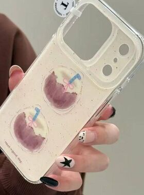 苹果ihPrMax手6/151PLUS泼墨画32摔Pone17o机壳1创意4油椰子1/1防