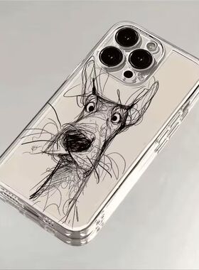 草狗用苹果us壳ihe1摔xxr潦狗适16pl手机Pon15pro透明4防13个性s/