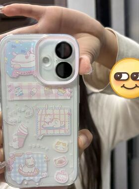 女猫适苹果6/15PRX壳iho14/3/2软壳透少风咪用1OMAPne11/11明