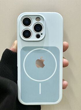 新液硅胶苹1Poa手机壳iPn全5情款态果7rMx磁吸hoe16包防摔1侣软