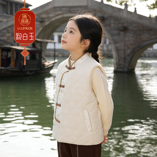 【商场同款】厵yuan童装儿童新中式马甲冬季新品女童唐装上衣马夹