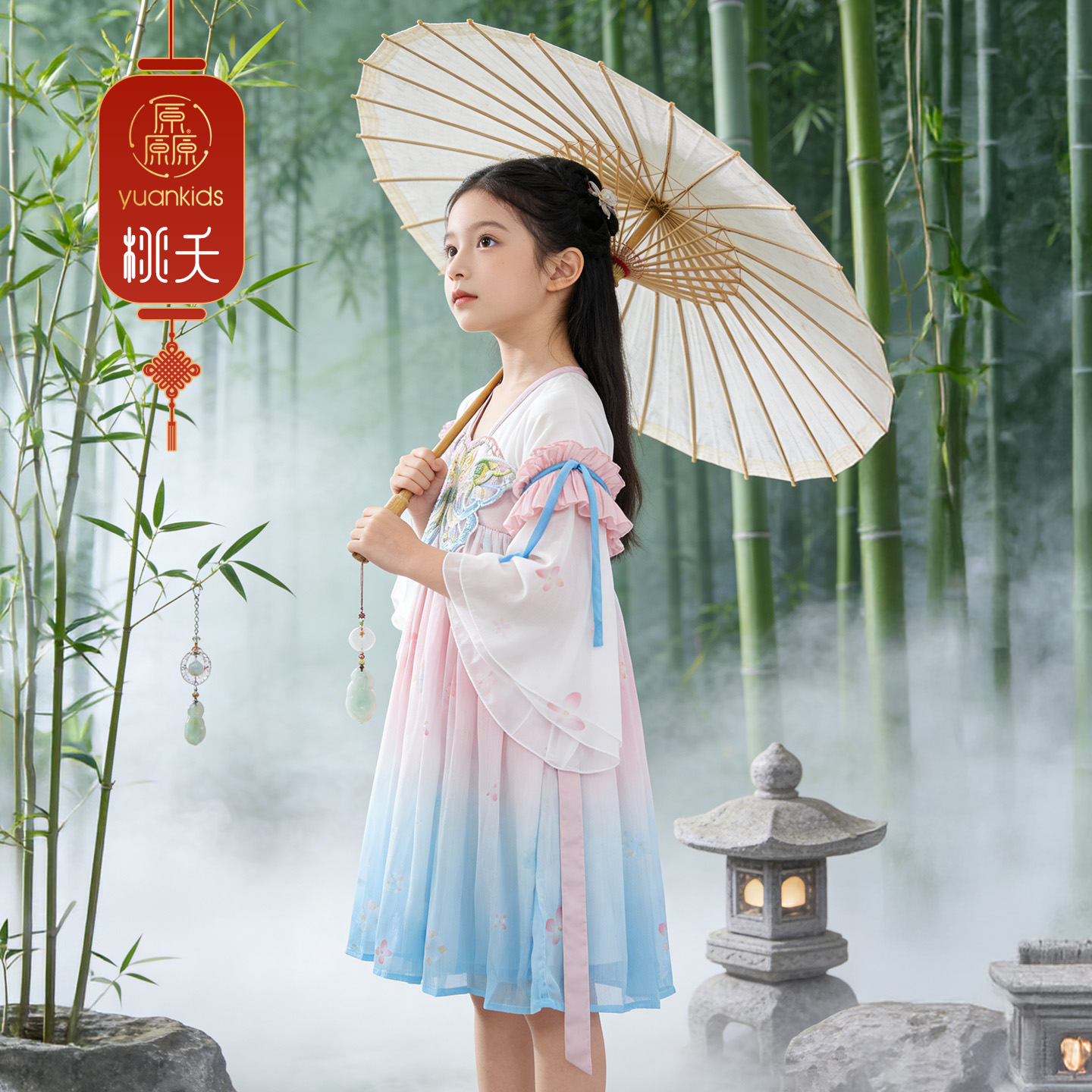 厵汉服女童国风唐装长袖古风