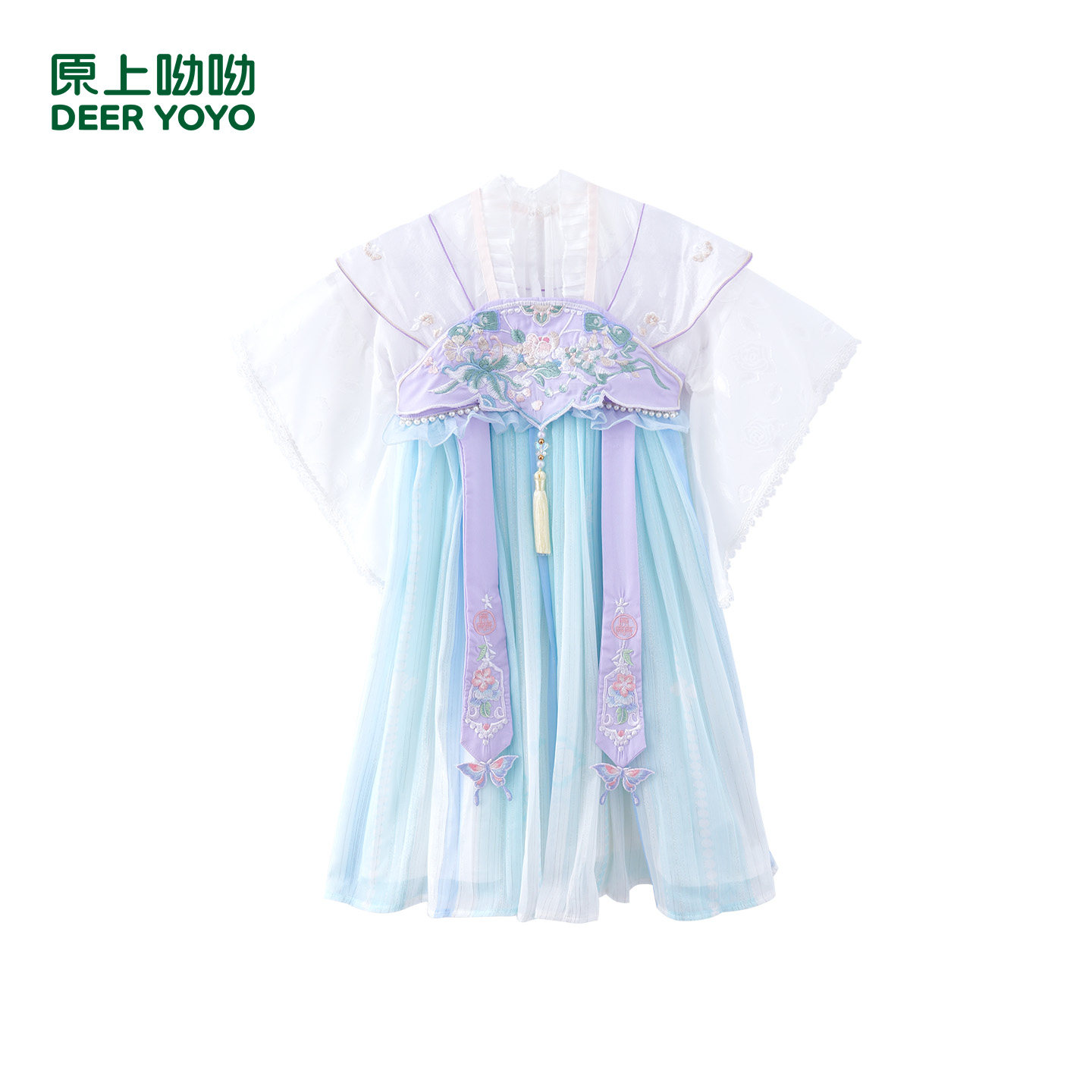 厵汉服女童中国风超仙连衣裙